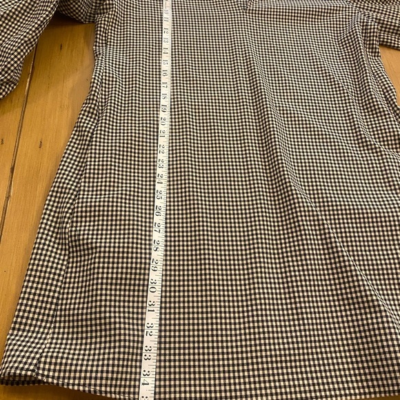 Zara Women’s winter shirt dress checker plaid collared black white midi new xl - Picture 15 of 16